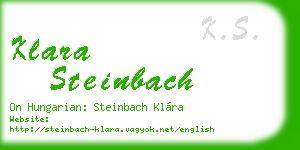 klara steinbach business card